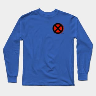 X Screen Print Texture Logo (red) Long Sleeve T-Shirt